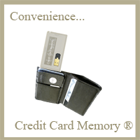 Credit Card Memory USB Flash Memory that fits in your wallet.